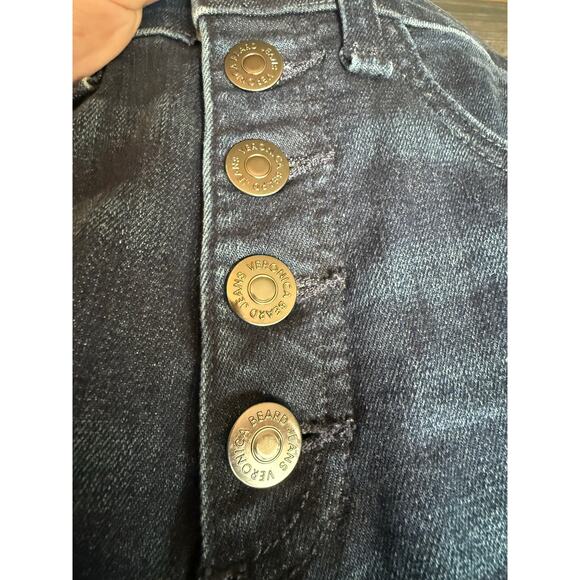 Veronica Beard Debbie 10” Skinny Jeans in Midnight w/Fray in Tux Cut Sz. 0 - Picture 5 of 7